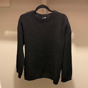 H&M Black Knitted Sweater Long Length size M Womens